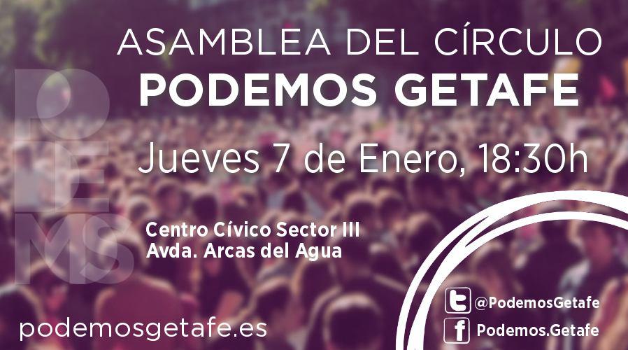 Asamblea Círculo de Getafe 7 enero 2016