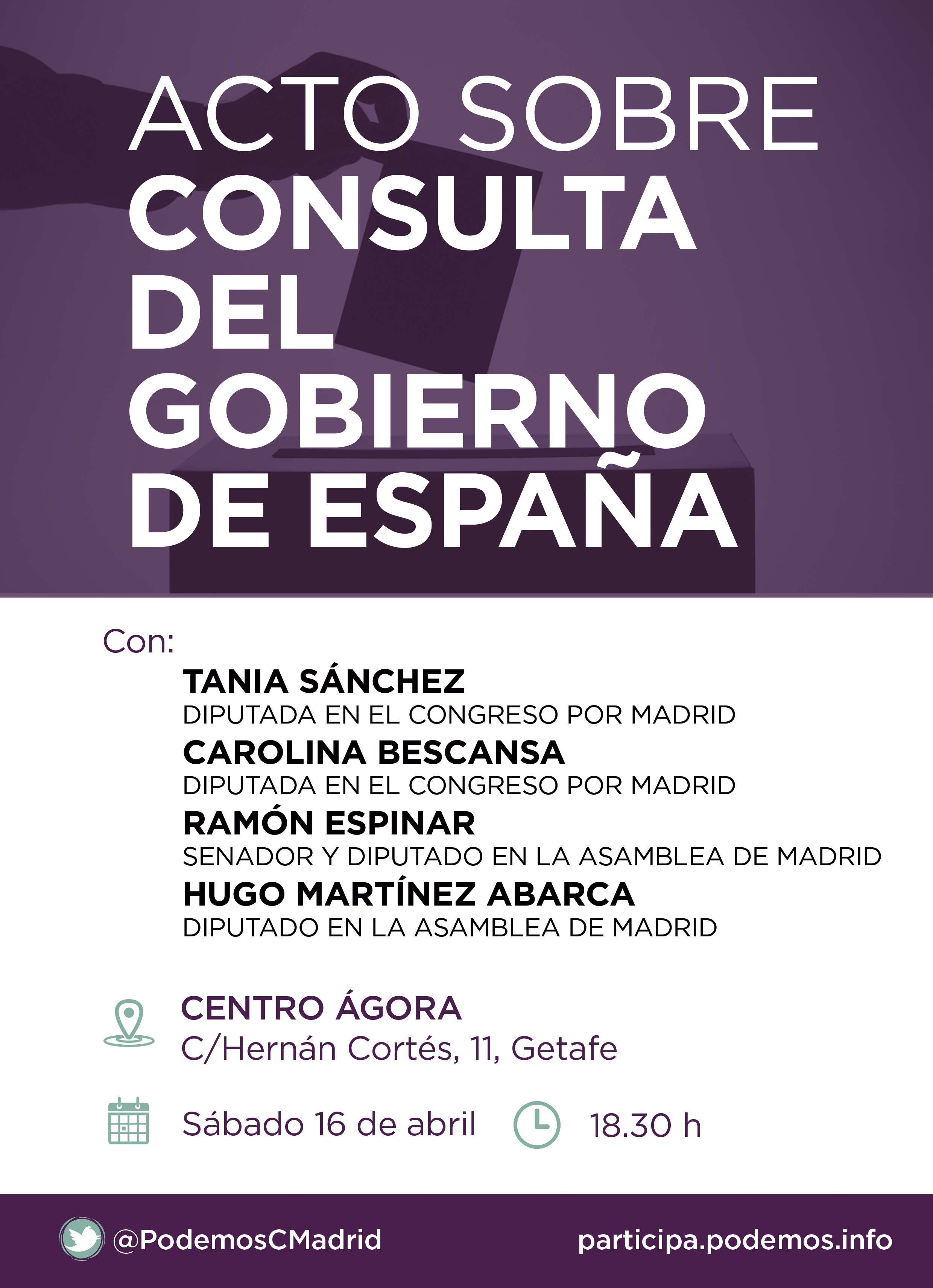 Acto sobre la CONSULTA DEL GOBIERNO DE ESPAÑA