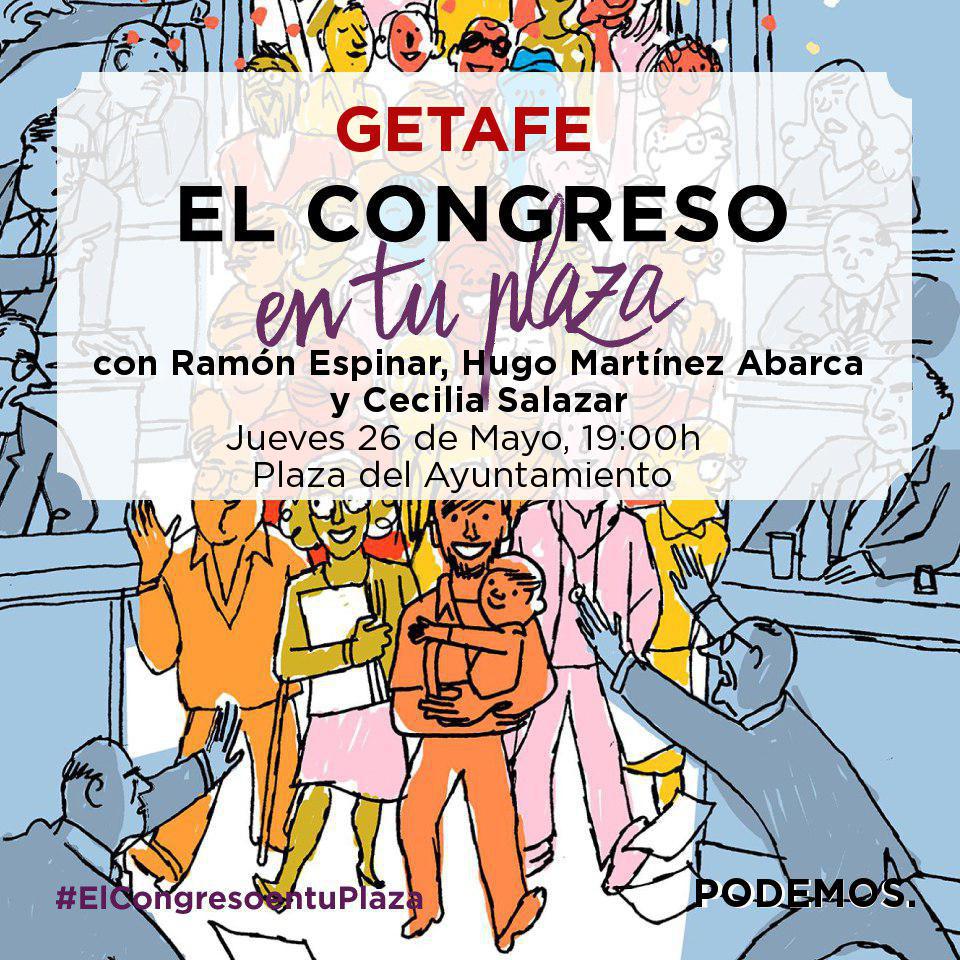 El Congreso en tu plaza: Ramón Espinar, Hugo Martínez y Cecilia Salazar en la plaza de tu ayuntamiento