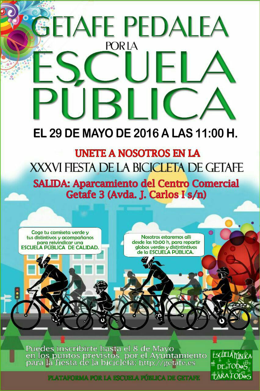 Getafe pedalea por la escuela pública