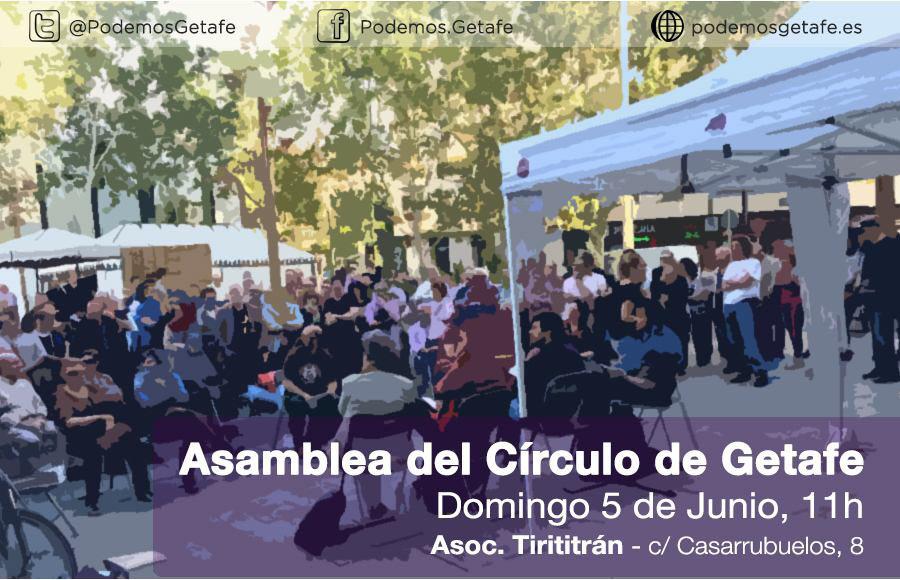 Asamblea Círculo Podemos de Getafe: domingo 5 junio
