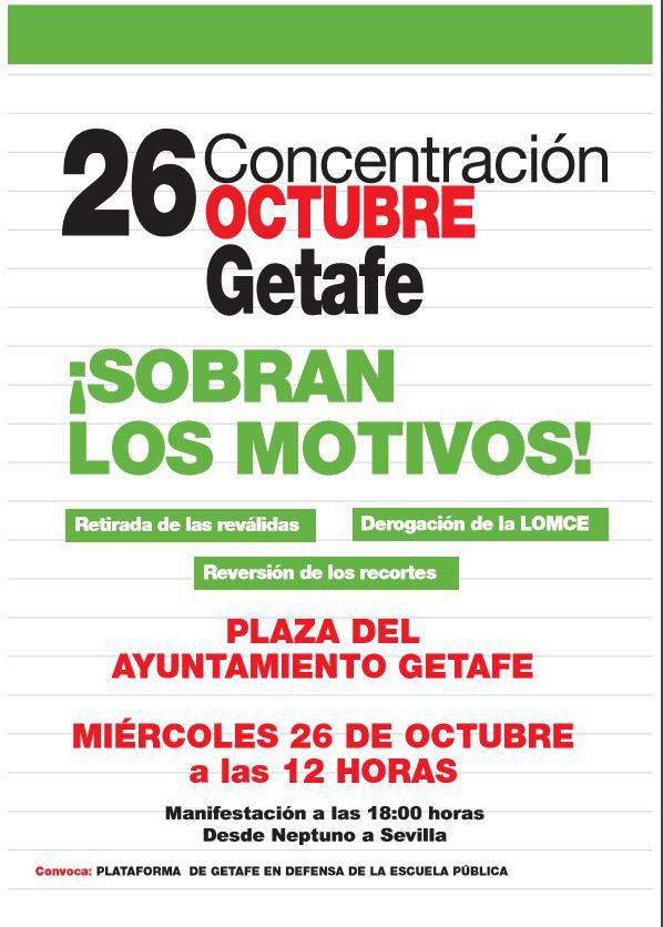 Huelga en la educación: 26 octubre
