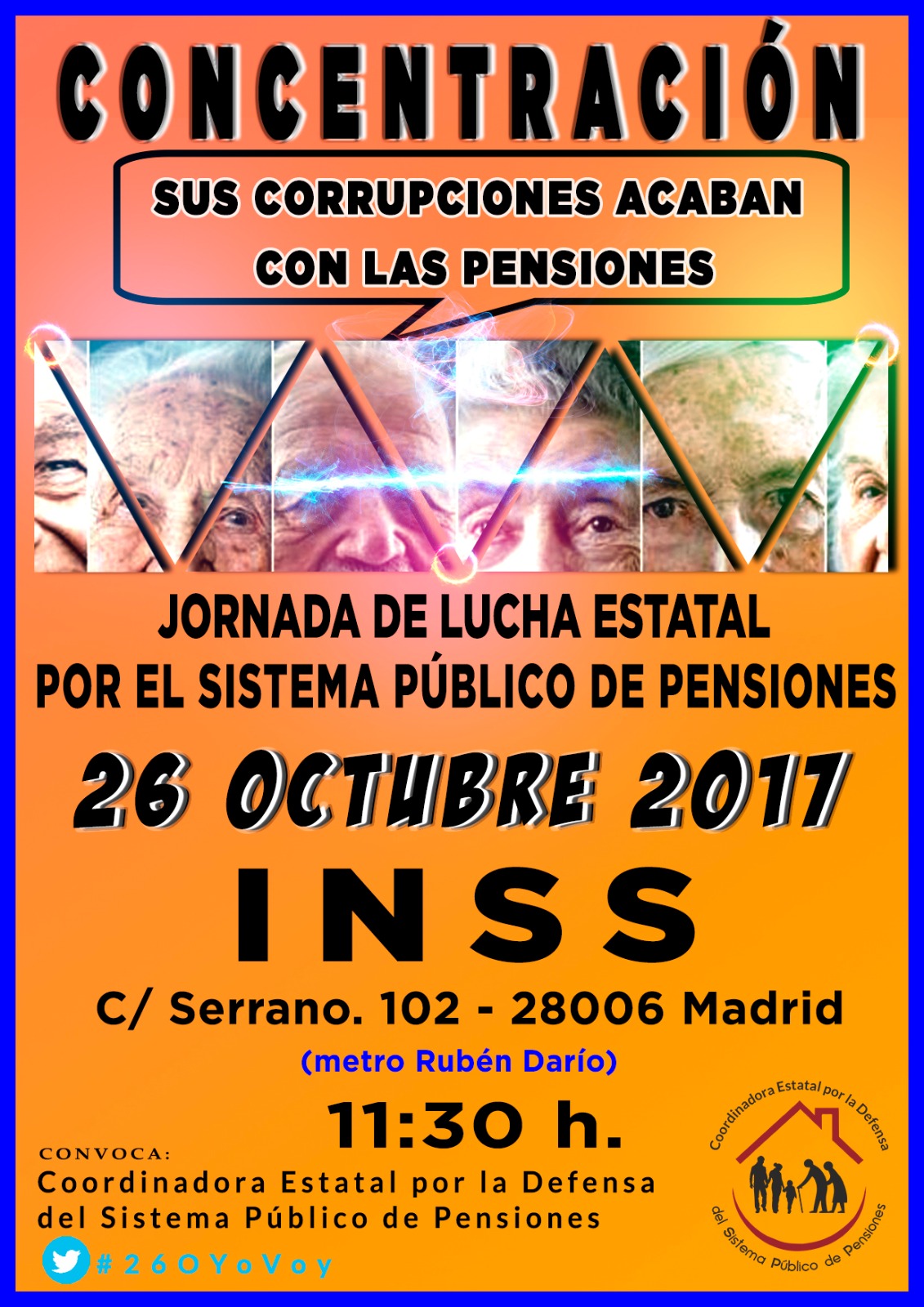 Movilización en defensa de las pensiones públicas