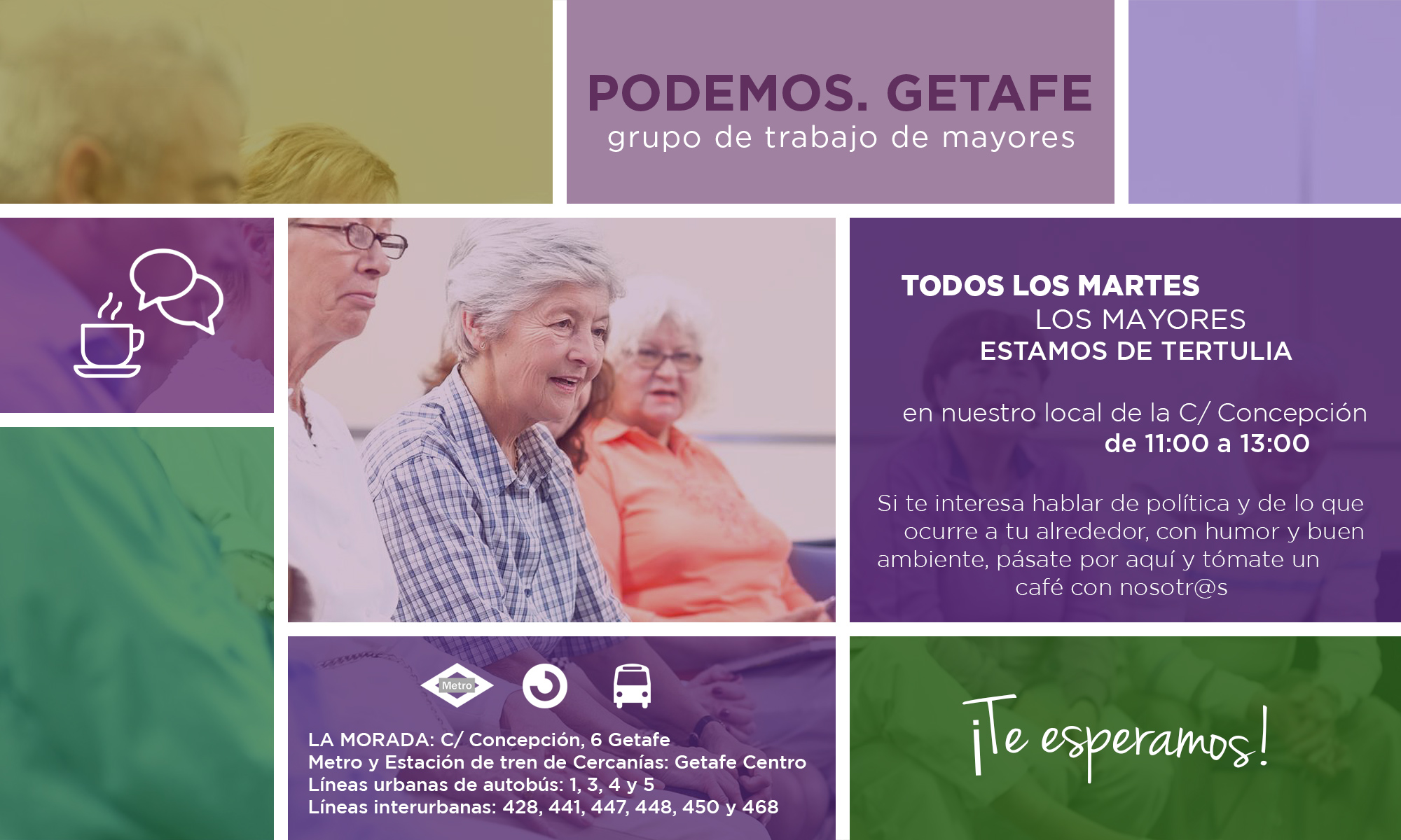 Todos los martes: Tertulia del Grupo de trabajo de Mayores