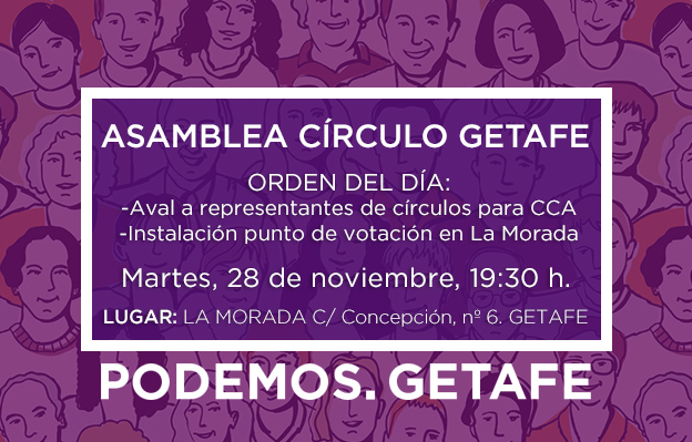 Próxima Asamblea Círculo Podemos Getafe: 28 de noviembre