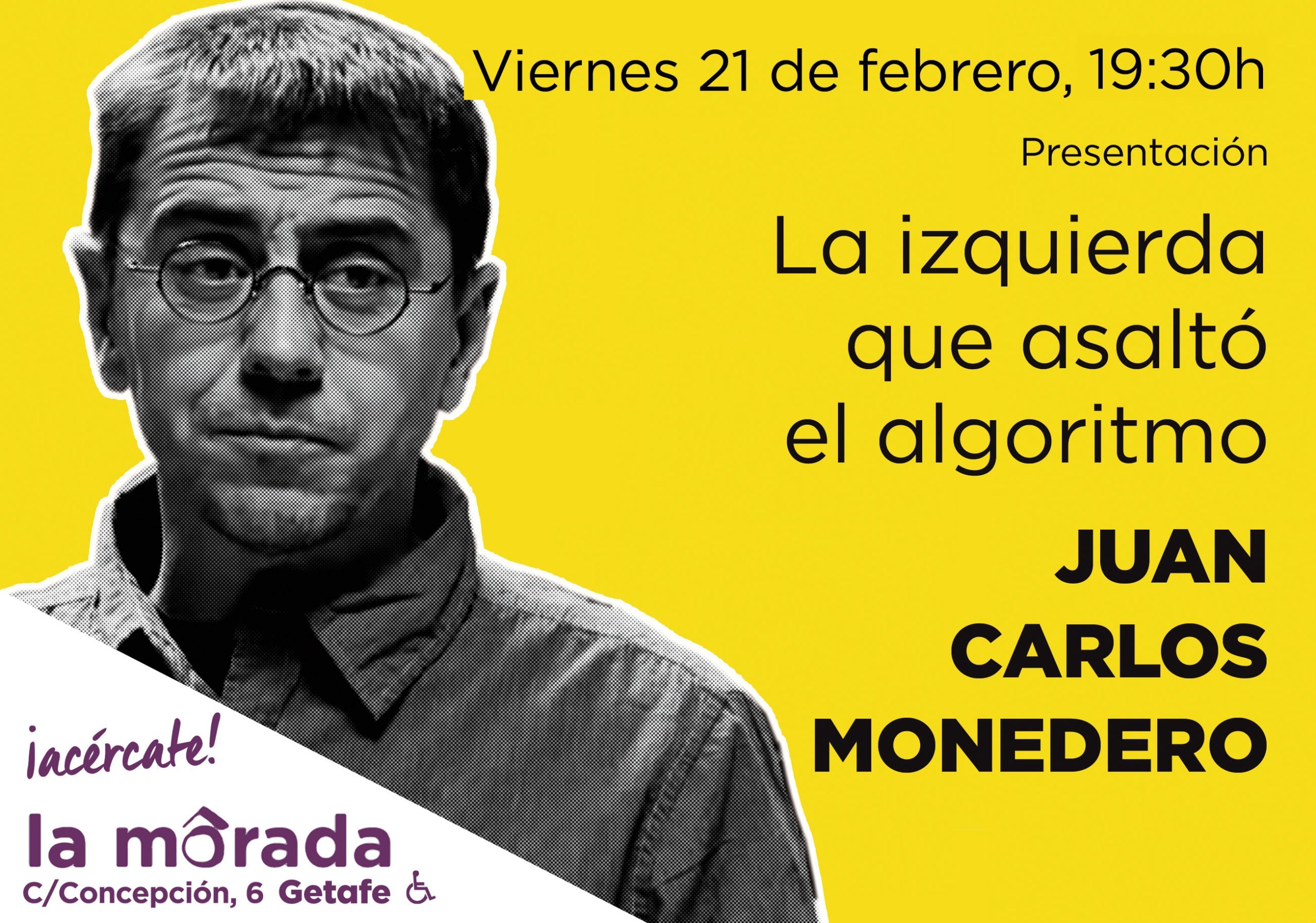 Juan Carlos Monedero presenta su libro “La izquierda que asaltó el algoritmo” en Getafe