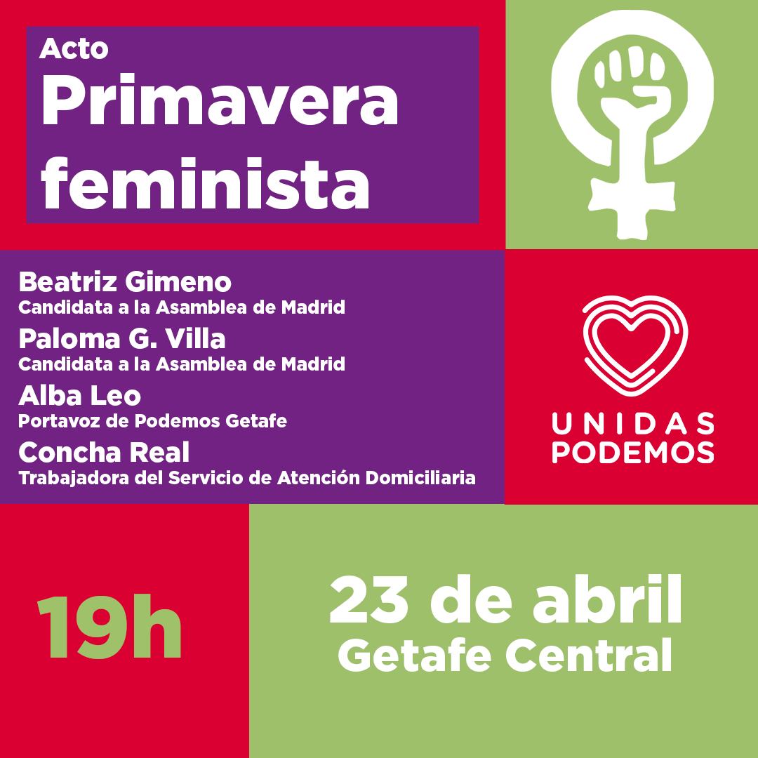 Políticas feministas para la Comunidad de Madrid este viernes en Getafe