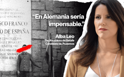 Podemos Getafe exige la retirada de la placa de Franco del Cerro de Los Ángeles